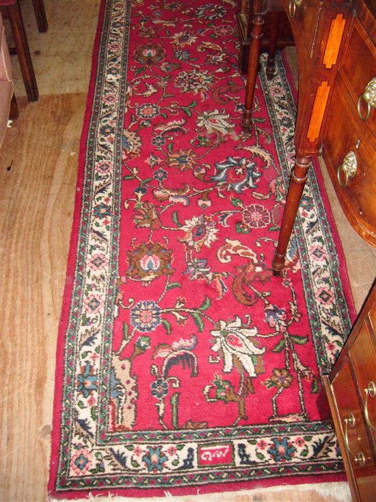 Red ground Persian runner
